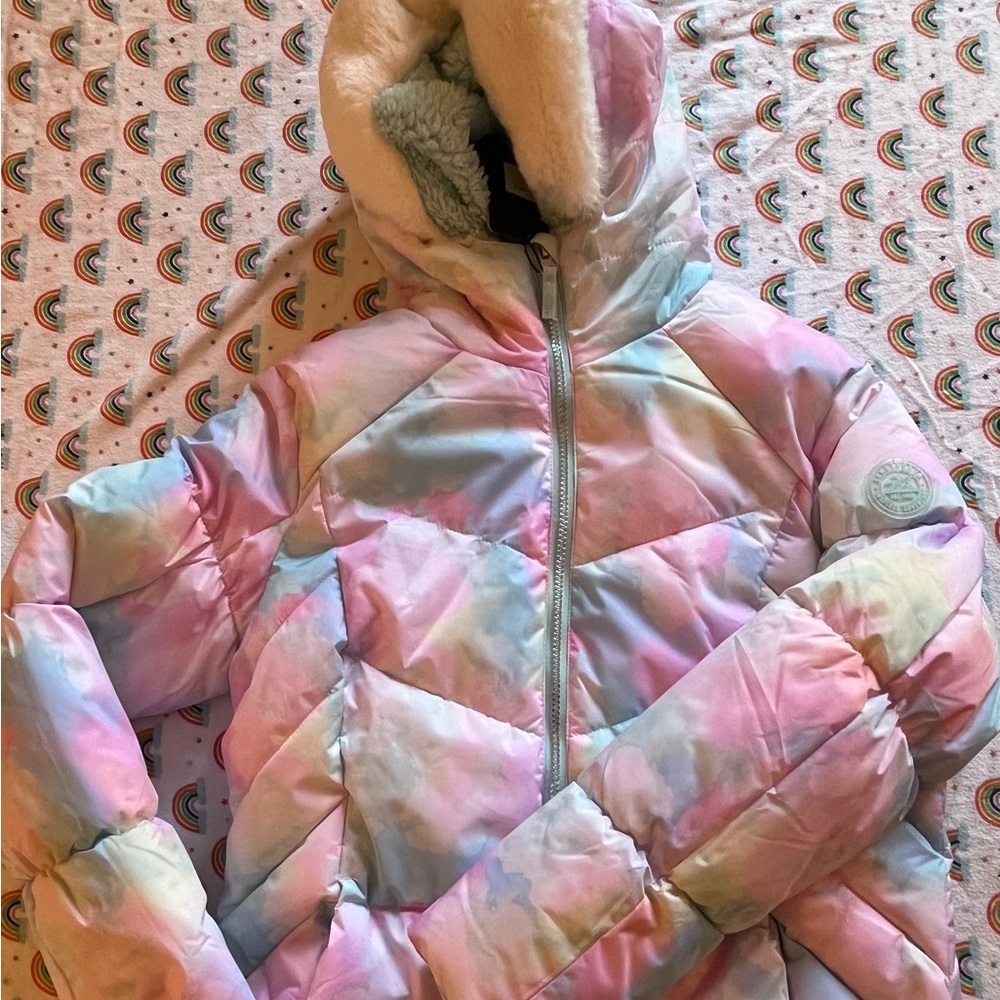 ZeroXposur Pastel Tie-Dye Puffer Girls Jacket
